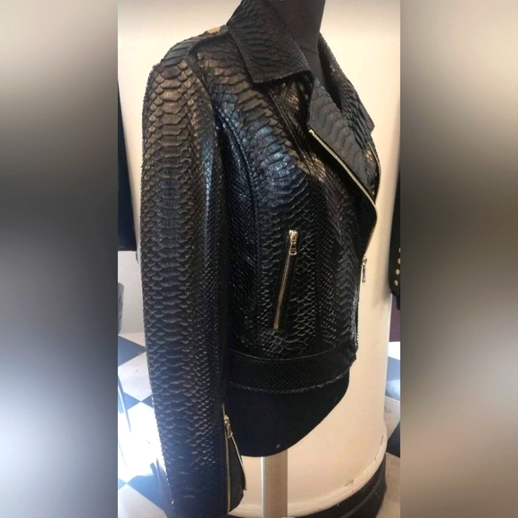 NWT WOMEN'S GENUINE PYTHON LEATHER JACKET - Picture 5 of 5